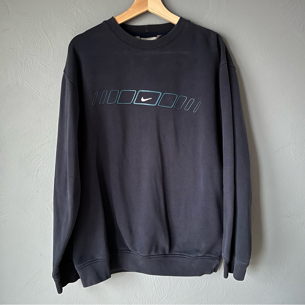 Rare Vintage Nike Navy Sweater Sz L